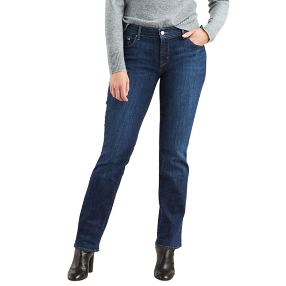 Levi’s WaterLess 505 Straight Dark Wash Jeans Sz 16